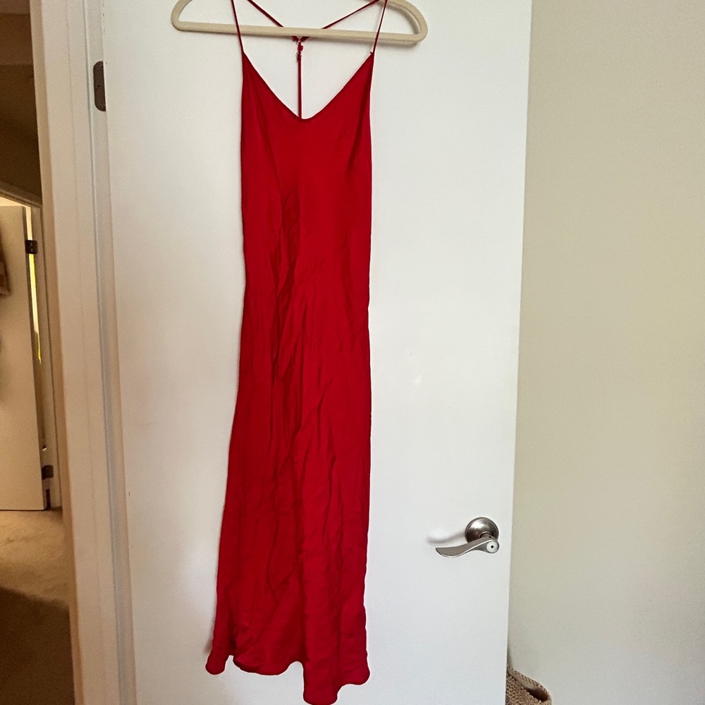 Red Racer Back Tank Slip Dress Cover Up | BLUE LIFE Size Small